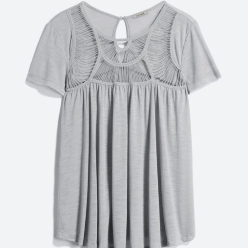 Anama Archibaldo Lattice Detail Knit Top